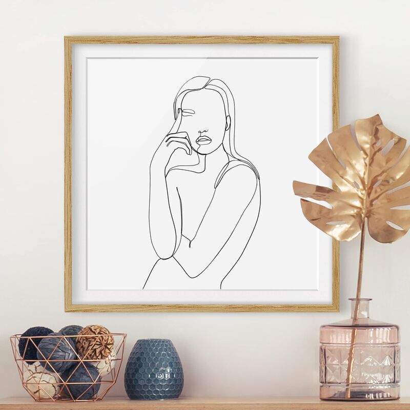Póster enmarcado - Line Art Pensieroso donna Bianco e nero Dimensión LxA: 30cm x 30cm, Marco: Roble
Póster enmarcado - Line Art Pensieroso donna Bianco e nero Dimensión LxA: 30cm x 30cm, Marco: Roble
