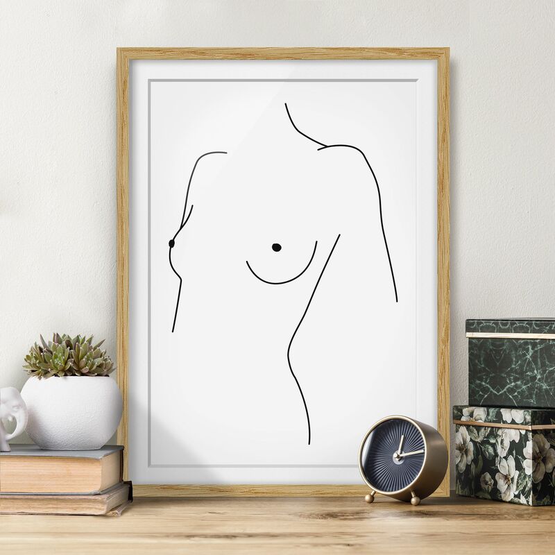 Póster enmarcado - Line Art Nudo Busto donna Bianco e nero Dimensión LxA: 100cm x 70cm, Marco: Roble
Póster enmarcado - Line Art Nudo Busto donna Bianco e nero Dimensión LxA: 100cm x 70cm, Marco: Roble