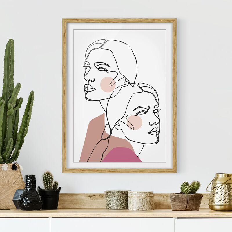 Póster enmarcado - Line Art Donne del ritratto guance rosa Dimensión LxA: 100cm x 70cm, Marco: Roble
Póster enmarcado - Line Art Donne del ritratto guance rosa Dimensión LxA: 100cm x 70cm, Marco: Roble
