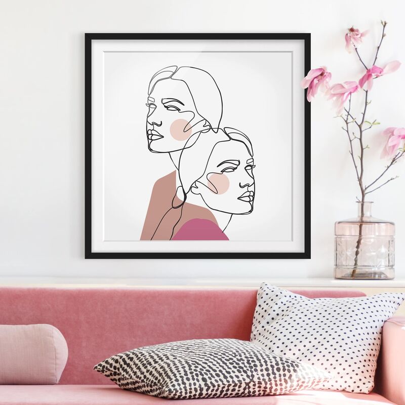 Póster enmarcado - Line Art Donne del ritratto guance rosa Dimensión LxA: 20cm x 20cm, Marco: Negro
Póster enmarcado - Line Art Donne del ritratto guance rosa Dimensión LxA: 20cm x 20cm, Marco: Negro