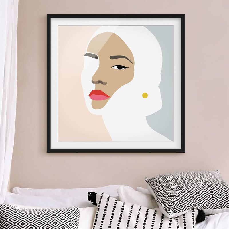 Póster enmarcado - Line art ritratto Donna grigio pastello Dimensión LxA: 70cm x 70cm, Marco: Negro
Póster enmarcado - Line art ritratto Donna grigio pastello Dimensión LxA: 70cm x 70cm, Marco: Negro