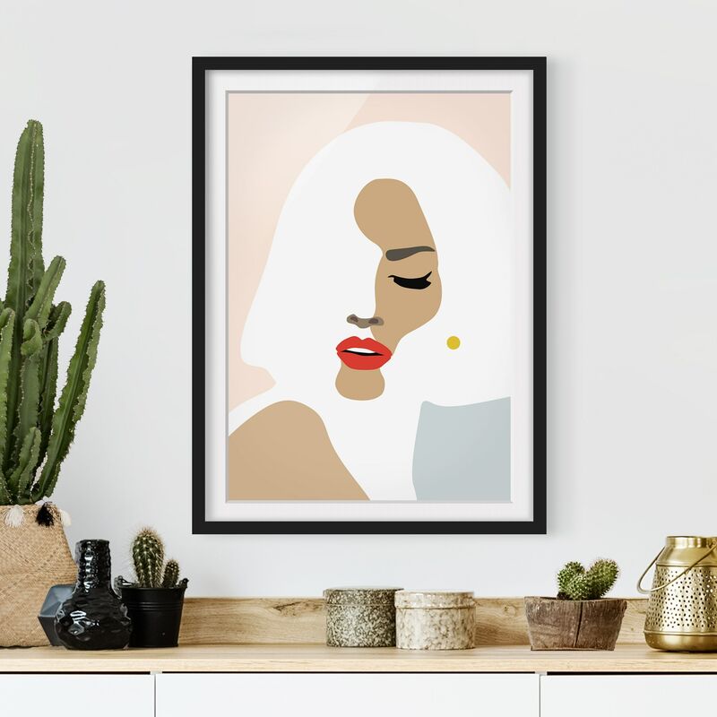Póster enmarcado - Line art ritratto Donna Pastel Beige Dimensión LxA: 40cm x 30cm, Marco: Negro
Póster enmarcado - Line art ritratto Donna Pastel Beige Dimensión LxA: 40cm x 30cm, Marco: Negro