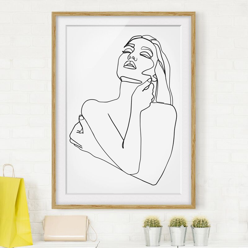 Póster enmarcado - Line Art Torso della donna Bianco e nero Dimensión LxA: 24cm x 18cm, Marco: Roble
Póster enmarcado - Line Art Torso della donna Bianco e nero Dimensión LxA: 24cm x 18cm, Marco: Roble