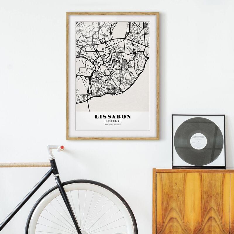 Póster enmarcado - Lisbon City Map - Classic Dimensión LxA: 40cm x 30cm, Marco: Roble
Póster enmarcado - Lisbon City Map - Classic Dimensión LxA: 40cm x 30cm, Marco: Roble