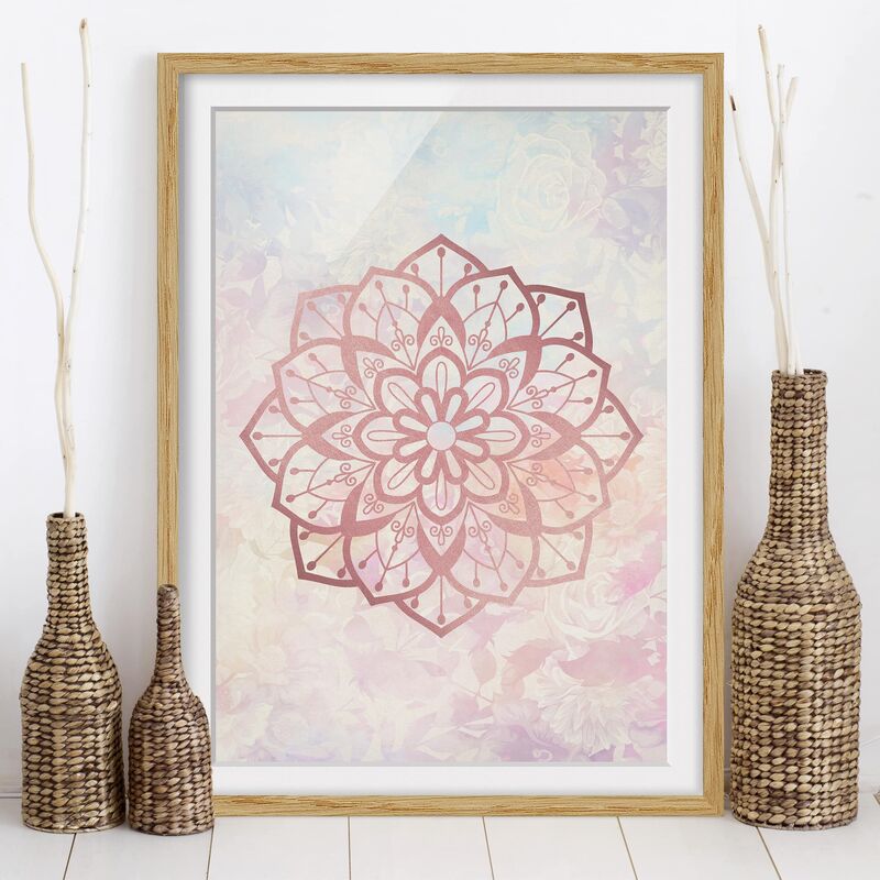 Póster enmarcado - Mandala illustrazione Fiore Rosa pastello Dimensión LxA: 70cm x 50cm, Marco: Roble
Póster enmarcado - Mandala illustrazione Fiore Rosa pastello Dimensión LxA: 70cm x 50cm, Marco: Roble