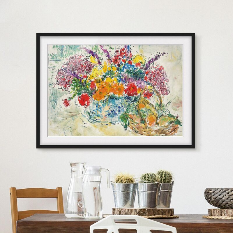 Póster enmarcado - Marc Chagall - Frutta e fiori Dimensión LxA: 70cm x 100cm, Marco: Negro
Póster enmarcado - Marc Chagall - Frutta e fiori Dimensión LxA: 70cm x 100cm, Marco: Negro