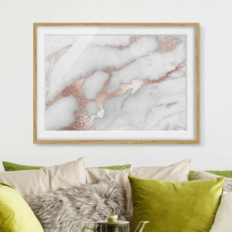 Póster enmarcado - Marmo Ottica con glitter Dimensión LxA: 70cm x 100cm, Marco: Roble
Póster enmarcado - Marmo Ottica con glitter Dimensión LxA: 70cm x 100cm, Marco: Roble