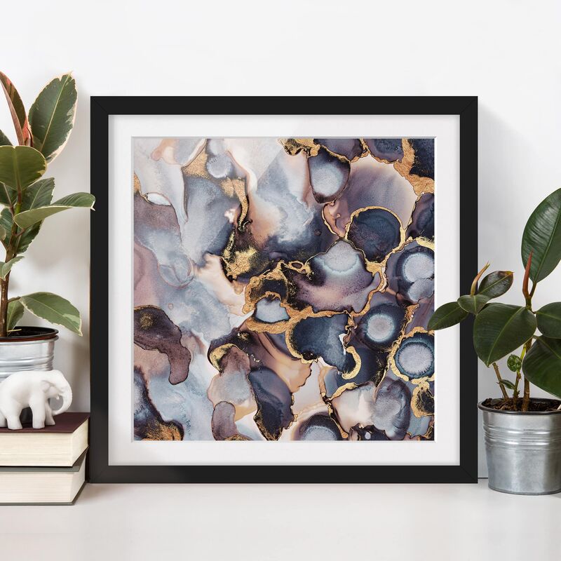 Póster enmarcado - Marmo Acquerello con oro Dimensión LxA: 20cm x 20cm, Marco: Negro
Póster enmarcado - Marmo Acquerello con oro Dimensión LxA: 20cm x 20cm, Marco: Negro