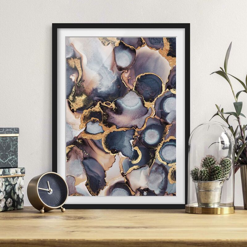 Póster enmarcado - Marmo Acquerello con oro Dimensión LxA: 100cm x 70cm, Marco: Negro
Póster enmarcado - Marmo Acquerello con oro Dimensión LxA: 100cm x 70cm, Marco: Negro