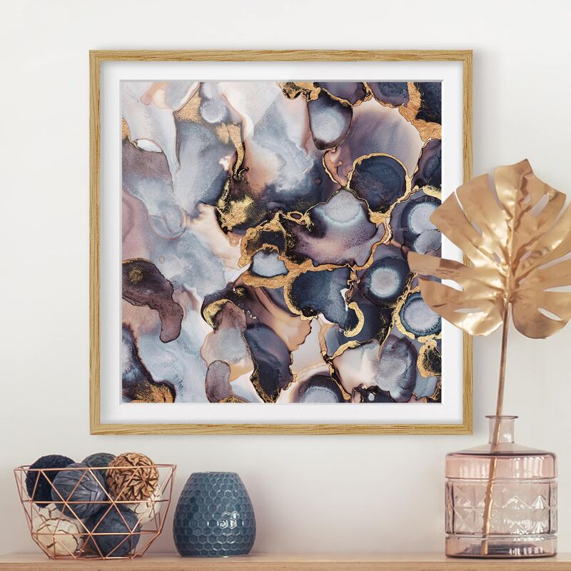 Póster enmarcado - Marmo Acquerello con oro Dimensión LxA: 20cm x 20cm, Marco: Roble
Póster enmarcado - Marmo Acquerello con oro Dimensión LxA: 20cm x 20cm, Marco: Roble