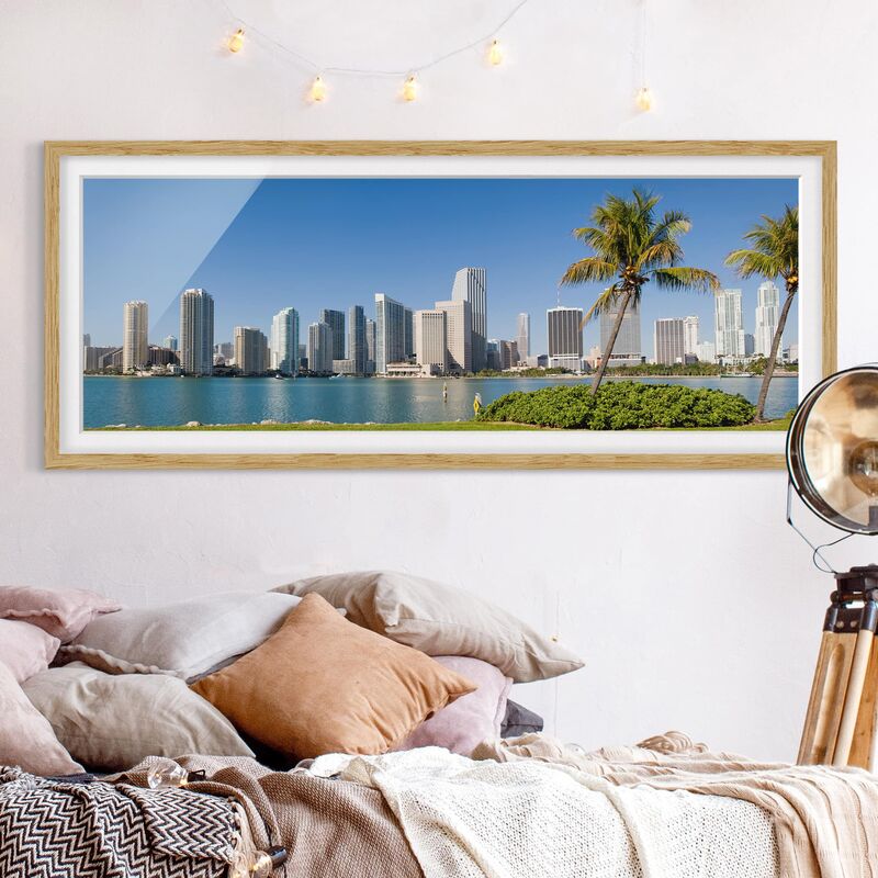 Póster enmarcado - Miami Beach Skyline Dimensión LxA: 20cm x 50cm, Marco: Roble
Póster enmarcado - Miami Beach Skyline Dimensión LxA: 20cm x 50cm, Marco: Roble