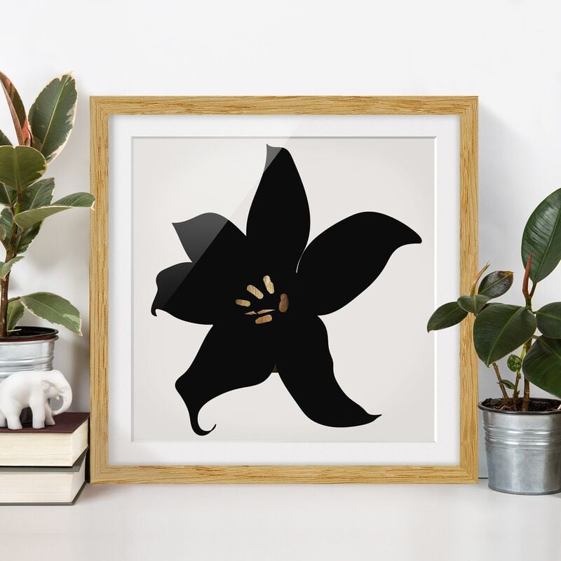 Póster enmarcado - Mondo vegetale grafico - Orchidea in nero e oro Dimensión LxA: 30cm x 30cm, Marco: Roble
Póster enmarcado - Mondo vegetale grafico - Orchidea in nero e oro Dimensión LxA: 30cm x 30cm, Marco: Roble