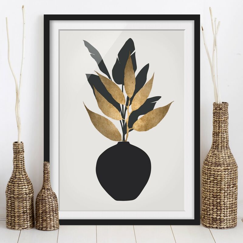 Póster enmarcado - Mondo vegetale grafico - Oro e nero Dimensión LxA: 70cm x 50cm, Marco: Negro
Póster enmarcado - Mondo vegetale grafico - Oro e nero Dimensión LxA: 70cm x 50cm, Marco: Negro
