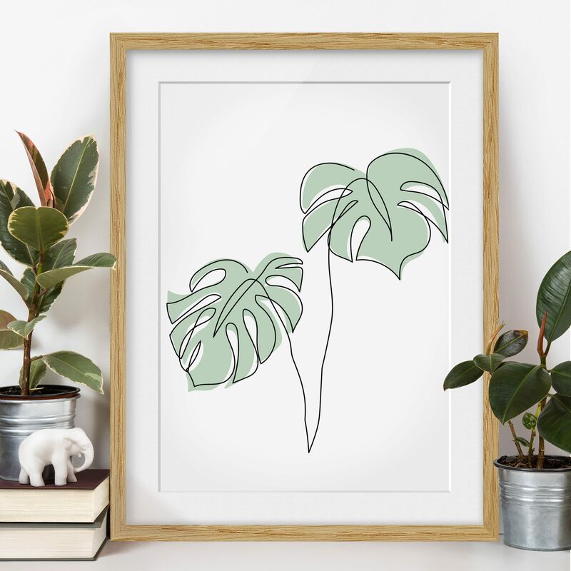 Póster enmarcado - Monstera Foglie Line Art Dimensión LxA: 55cm x 40cm, Marco: Roble
Póster enmarcado - Monstera Foglie Line Art Dimensión LxA: 55cm x 40cm, Marco: Roble