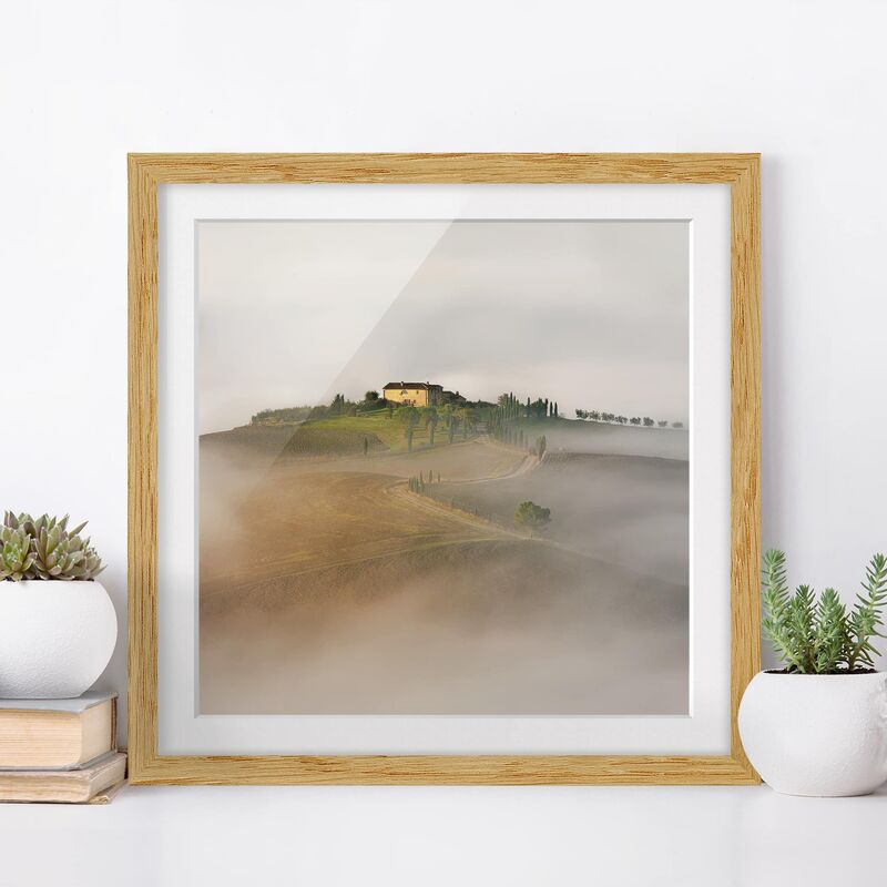 Póster enmarcado - Morning Fog In Tuscany Dimensión LxA: 70cm x 70cm, Marco: Roble
Póster enmarcado - Morning Fog In Tuscany Dimensión LxA: 70cm x 70cm, Marco: Roble