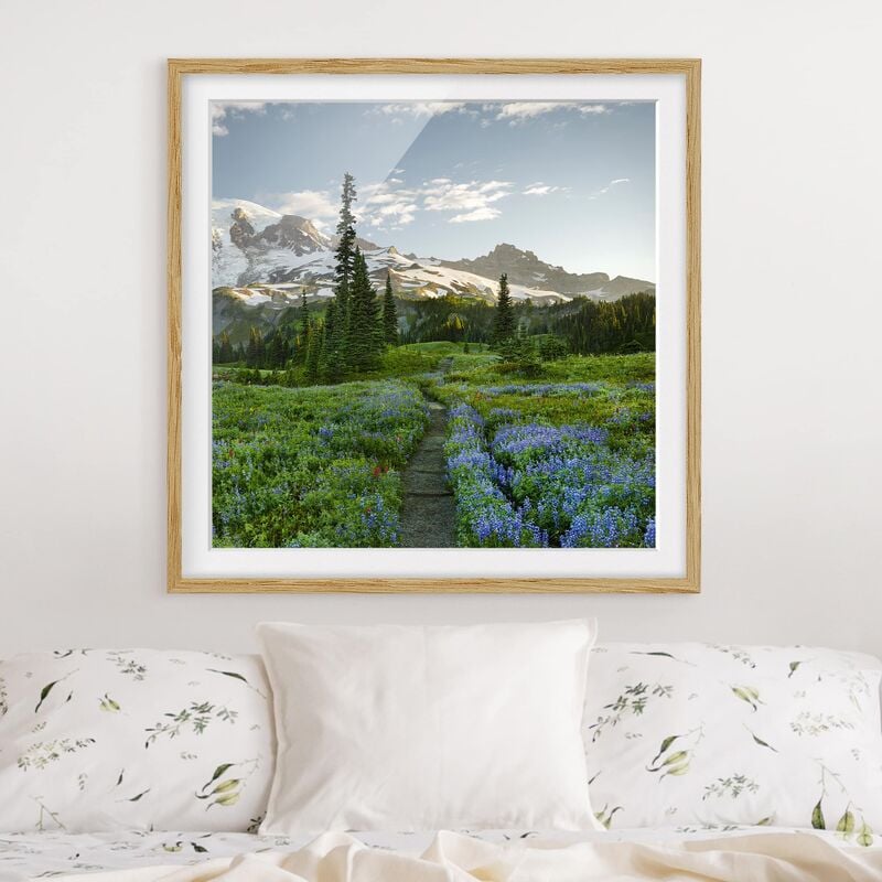 Póster enmarcado - Mountain View Meadow Path Dimensión LxA: 30cm x 30cm, Marco: Roble
Póster enmarcado - Mountain View Meadow Path Dimensión LxA: 30cm x 30cm, Marco: Roble