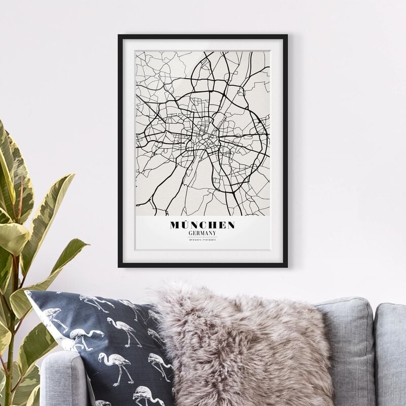Póster enmarcado - Munich City Map - Classic Dimensión LxA: 70cm x 50cm, Marco: Negro
Póster enmarcado - Munich City Map - Classic Dimensión LxA: 70cm x 50cm, Marco: Negro