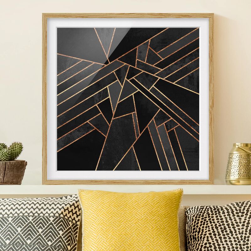 Póster enmarcado - Nero Triangoli d'oro Dimensión LxA: 50cm x 50cm, Marco: Roble
Póster enmarcado - Nero Triangoli d'oro Dimensión LxA: 50cm x 50cm, Marco: Roble