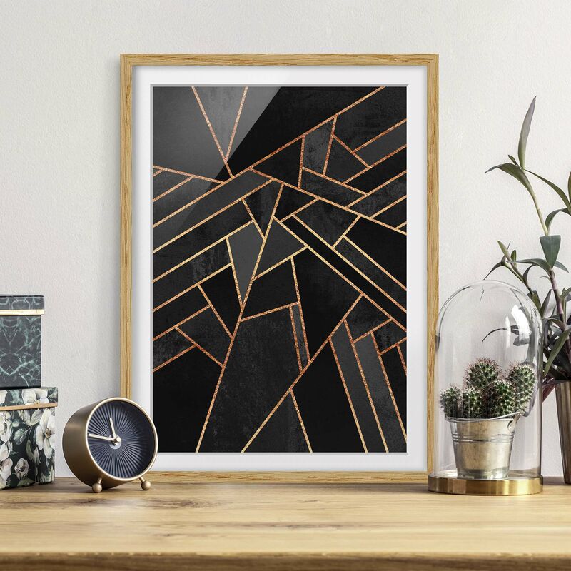 Póster enmarcado - Nero Triangoli d'oro Dimensión LxA: 70cm x 50cm, Marco: Roble
Póster enmarcado - Nero Triangoli d'oro Dimensión LxA: 70cm x 50cm, Marco: Roble