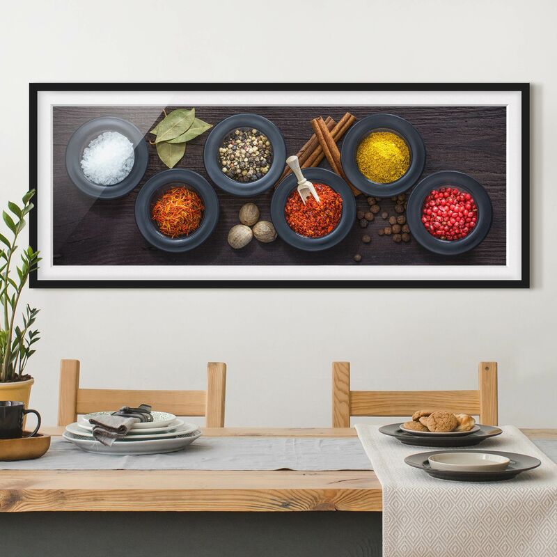 Póster enmarcado - Nero ciotole con Spezie Dimensión LxA: 20cm x 50cm, Marco: Negro
Póster enmarcado - Nero ciotole con Spezie Dimensión LxA: 20cm x 50cm, Marco: Negro