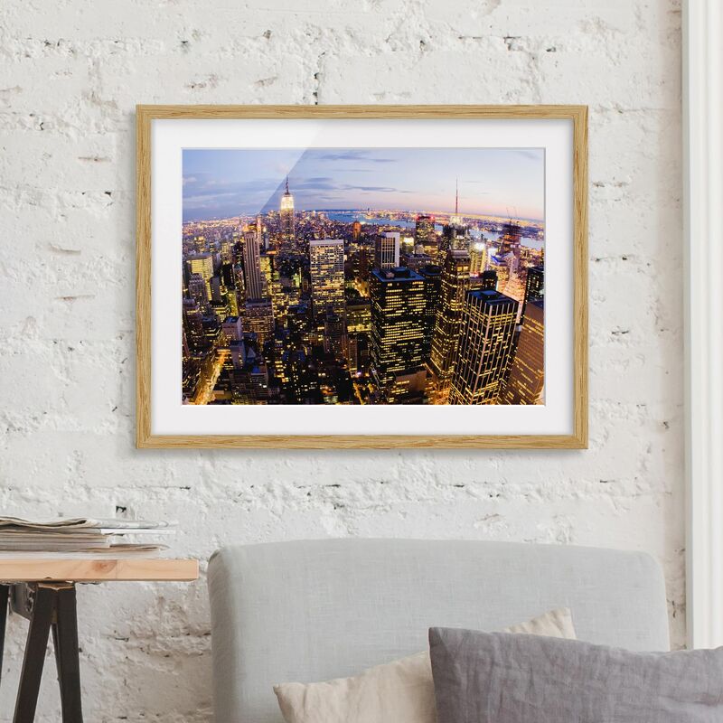 Póster enmarcado - New York Skyline At Night Dimensión LxA: 40cm x 55cm, Marco: Roble
Póster enmarcado - New York Skyline At Night Dimensión LxA: 40cm x 55cm, Marco: Roble