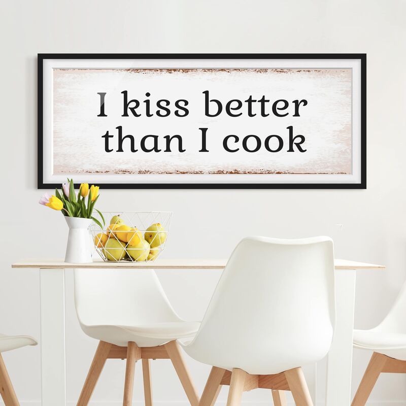 Póster enmarcado - No.Ka29 I Kiss Meglio Ii Dimensión LxA: 20cm x 50cm, Marco: Negro
Póster enmarcado - No.Ka29 I Kiss Meglio Ii Dimensión LxA: 20cm x 50cm, Marco: Negro