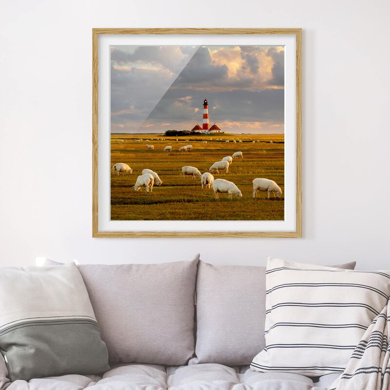 Póster enmarcado - North Sea Lighthouse With Sheep Flock Dimensión LxA: 50cm x 50cm, Marco: Roble
Póster enmarcado - North Sea Lighthouse With Sheep Flock Dimensión LxA: 50cm x 50cm, Marco: Roble
