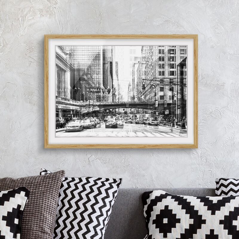 Póster enmarcado - NYC Urban Black And White Dimensión LxA: 30cm x 40cm, Marco: Roble 
Póster enmarcado - NYC Urban Black And White Dimensión LxA: 30cm x 40cm, Marco: Roble