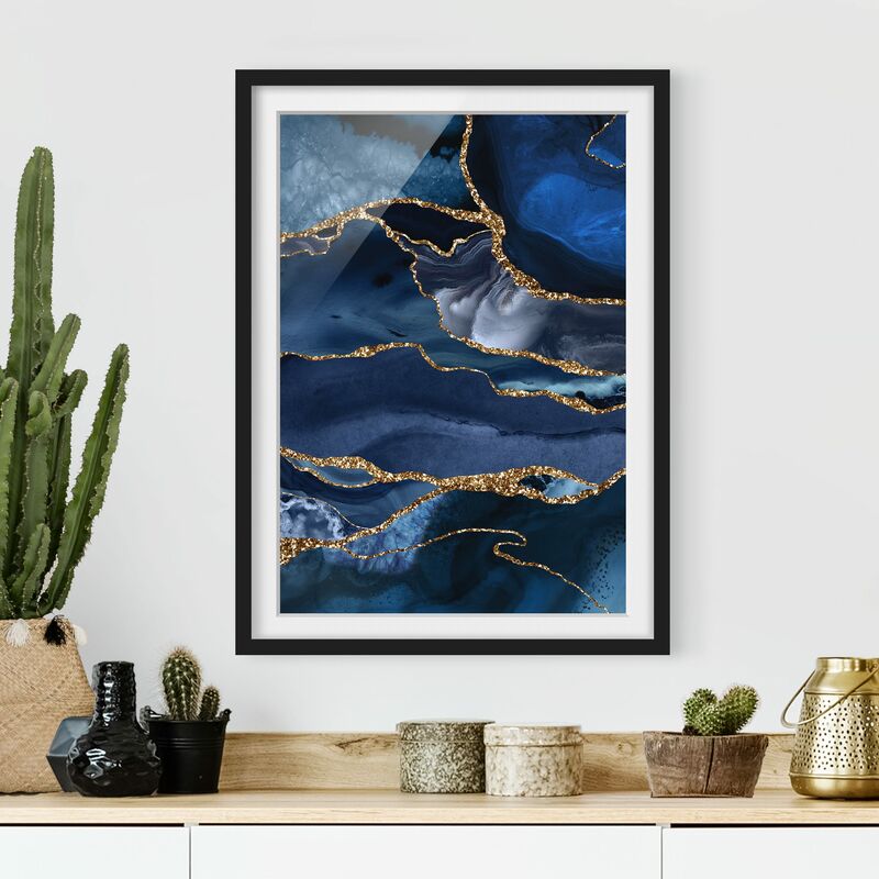 Póster enmarcado - Oro Glitter Onde Di Fronte Blu Dimensión LxA: 70cm x 50cm, Marco: Negro
Póster enmarcado - Oro Glitter Onde Di Fronte Blu Dimensión LxA: 70cm x 50cm, Marco: Negro