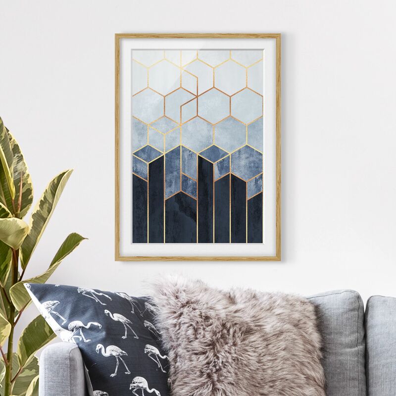 Póster enmarcado - Oro Esagoni Blu Bianco Dimensión LxA: 55cm x 40cm, Marco: Roble
Póster enmarcado - Oro Esagoni Blu Bianco Dimensión LxA: 55cm x 40cm, Marco: Roble