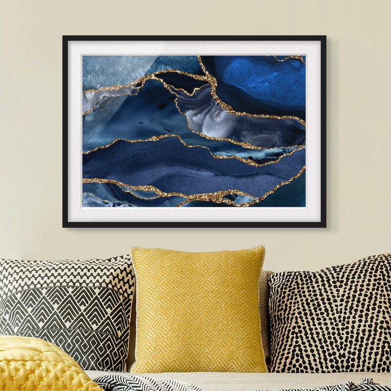 Póster enmarcado - Oro Glitter Onde Di Fronte Blu Dimensión LxA: 50cm x 70cm, Marco: Negro
Póster enmarcado - Oro Glitter Onde Di Fronte Blu Dimensión LxA: 50cm x 70cm, Marco: Negro