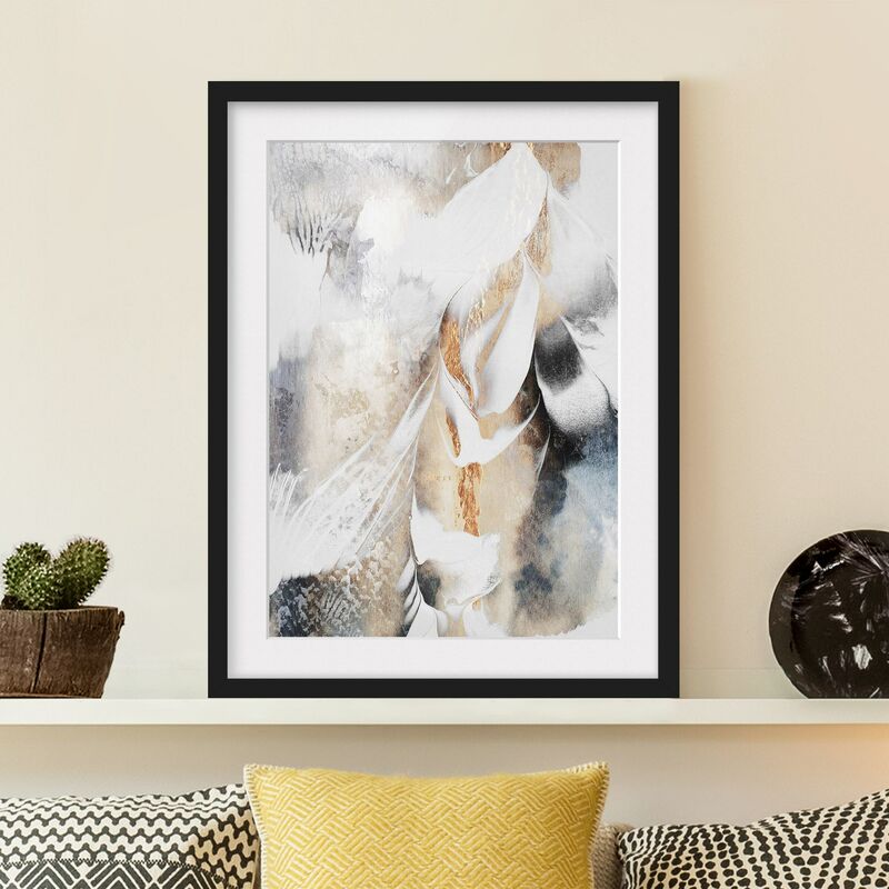 Póster enmarcado - Oro pittura astratta inverno Dimensión LxA: 55cm x 40cm, Marco: Negro
Póster enmarcado - Oro pittura astratta inverno Dimensión LxA: 55cm x 40cm, Marco: Negro