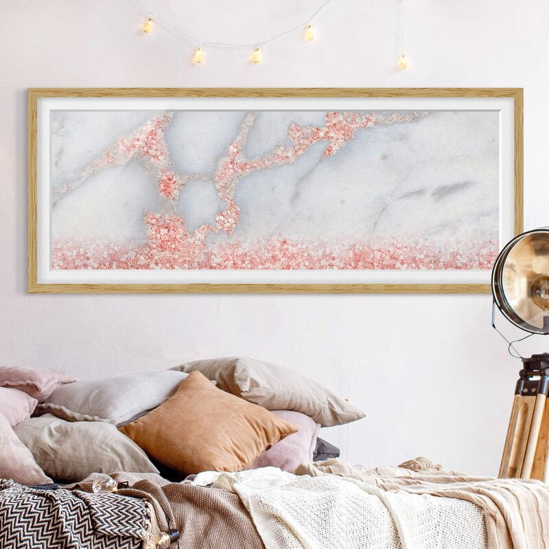 Póster enmarcado - Ottica marmo con Rosa Confetti Dimensión LxA: 20cm x 50cm, Marco: Roble
Póster enmarcado - Ottica marmo con Rosa Confetti Dimensión LxA: 20cm x 50cm, Marco: Roble