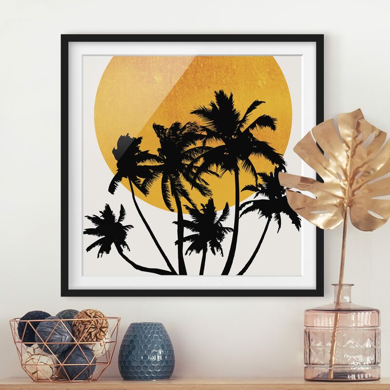 Póster enmarcado - Palme davanti a sole dorato Dimensión LxA: 30cm x 30cm, Marco: Negro
Póster enmarcado - Palme davanti a sole dorato Dimensión LxA: 30cm x 30cm, Marco: Negro