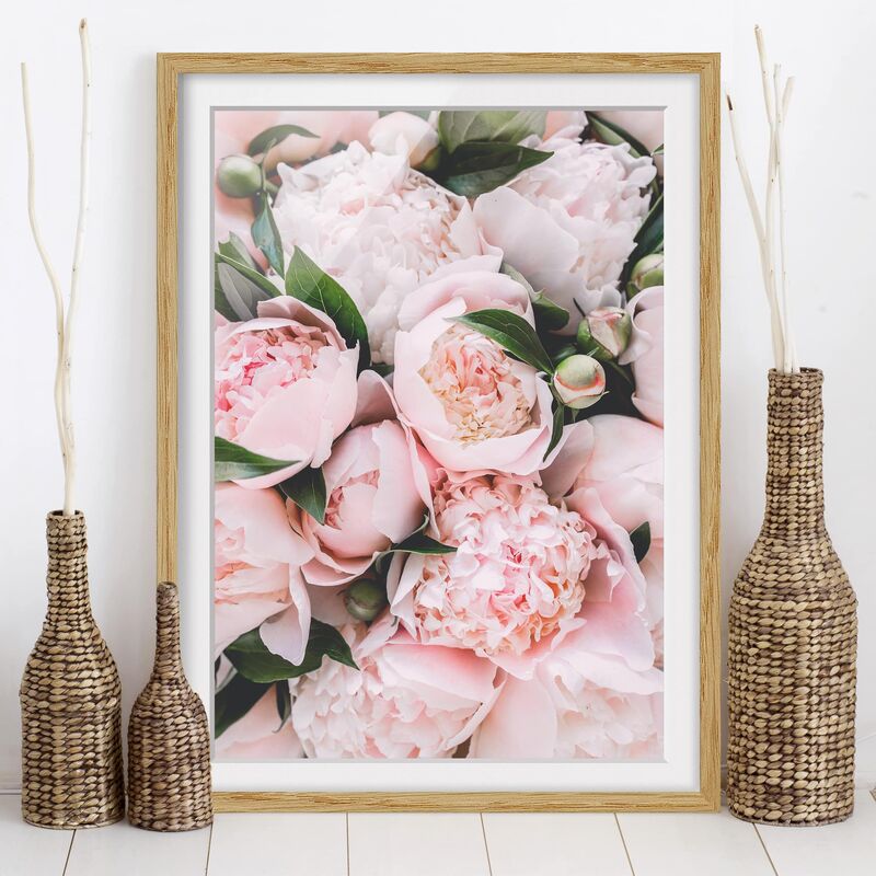 Póster enmarcado - Peonie rosa con foglie Dimensión LxA: 70cm x 50cm, Marco: Roble
Póster enmarcado - Peonie rosa con foglie Dimensión LxA: 70cm x 50cm, Marco: Roble