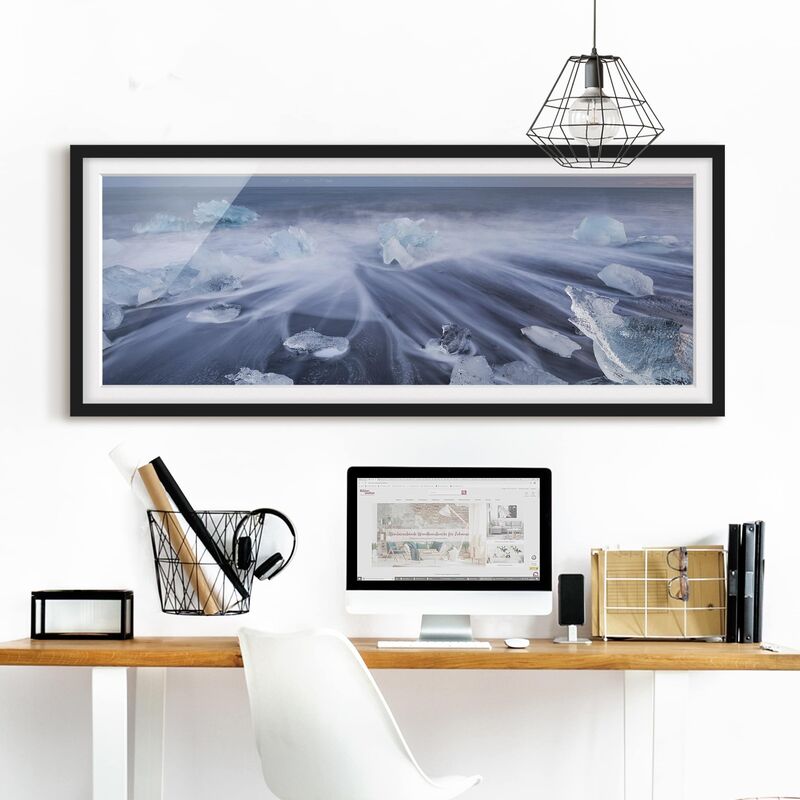 Póster enmarcado - Pezzi Di Ghiaccio Sulla Spiaggia Est Islanda Islanda Dimensión LxA: 20cm x 50cm, Marco: Negro
Póster enmarcado - Pezzi Di Ghiaccio Sulla Spiaggia Est Islanda Islanda Dimensión LxA: 20cm x 50cm, Marco: Negro