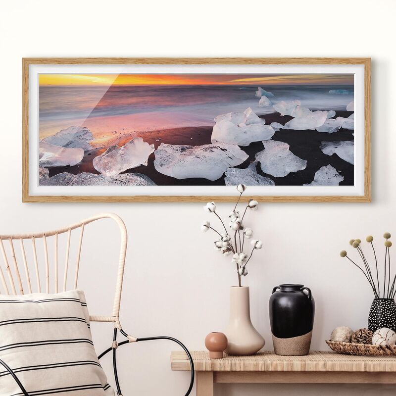 Póster enmarcado - Pezzi Di Ghiaccio Nella Laguna Glaciale Jökulsárlón Islanda Dimensión LxA: 30cm x 75cm, Marco: Roble
Póster enmarcado - Pezzi Di Ghiaccio Nella Laguna Glaciale Jökulsárlón Islanda Dimensión LxA: 30cm x 75cm, Marco: Roble