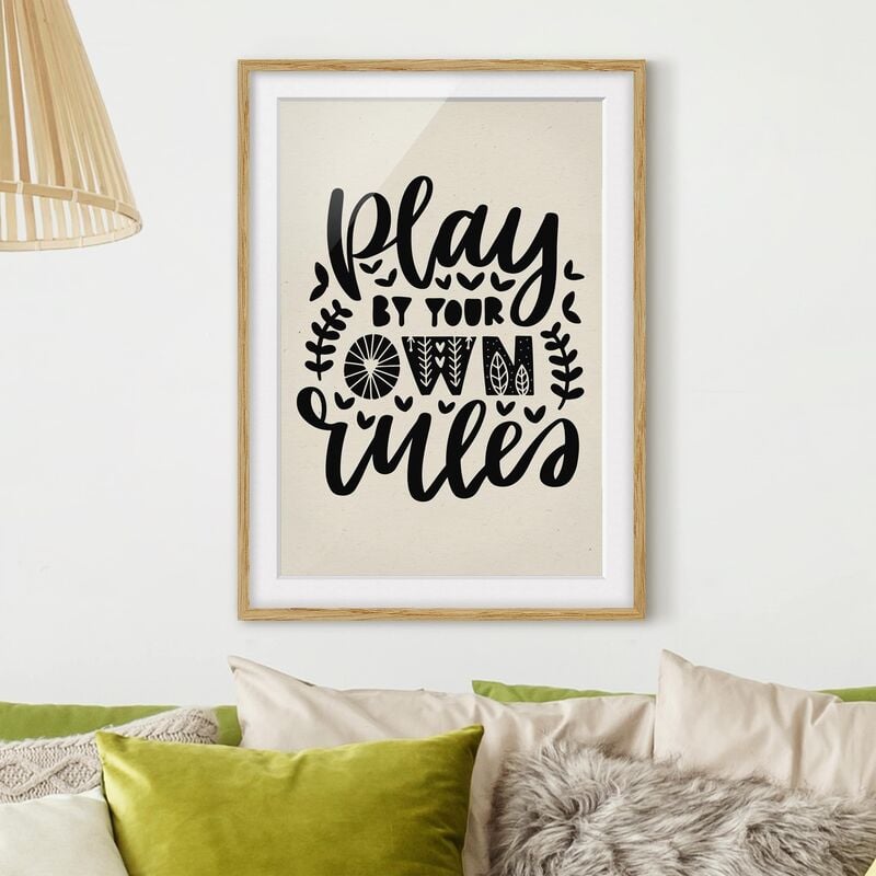 Póster enmarcado - Play By Your Own Rules Dimensión LxA: 55cm x 40cm, Marco: Roble
Póster enmarcado - Play By Your Own Rules Dimensión LxA: 55cm x 40cm, Marco: Roble
