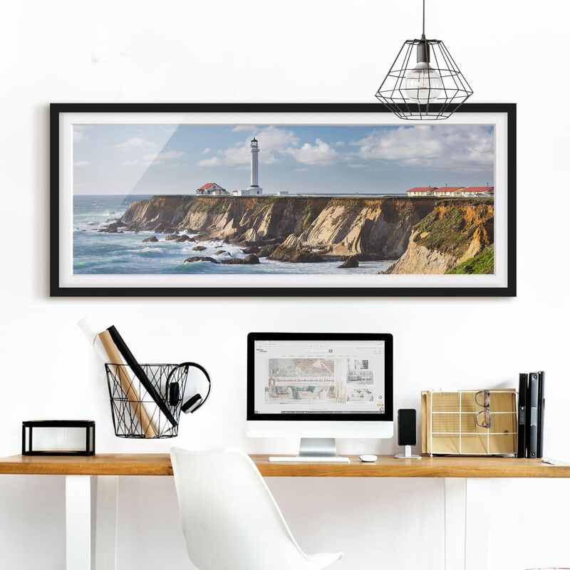 Póster enmarcado - Point Arena Lighthouse California Dimensión LxA: 30cm x 75cm, Marco: Negro
Póster enmarcado - Point Arena Lighthouse California Dimensión LxA: 30cm x 75cm, Marco: Negro