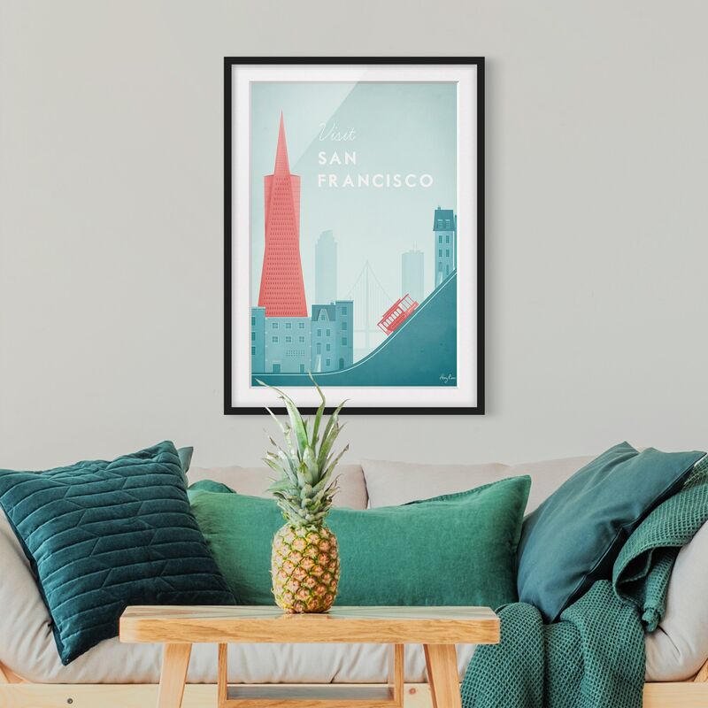 Póster enmarcado - Poster Travel - San Francisco Dimensión LxA: 70cm x 50cm, Marco: Negro
Póster enmarcado - Poster Travel - San Francisco Dimensión LxA: 70cm x 50cm, Marco: Negro