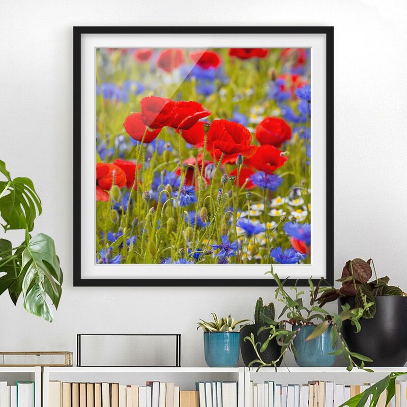 Póster enmarcado - Prato di estate con papaveri e fiordalisi Dimensión LxA: 50cm x 50cm, Marco: Negro
Póster enmarcado - Prato di estate con papaveri e fiordalisi Dimensión LxA: 50cm x 50cm, Marco: Negro