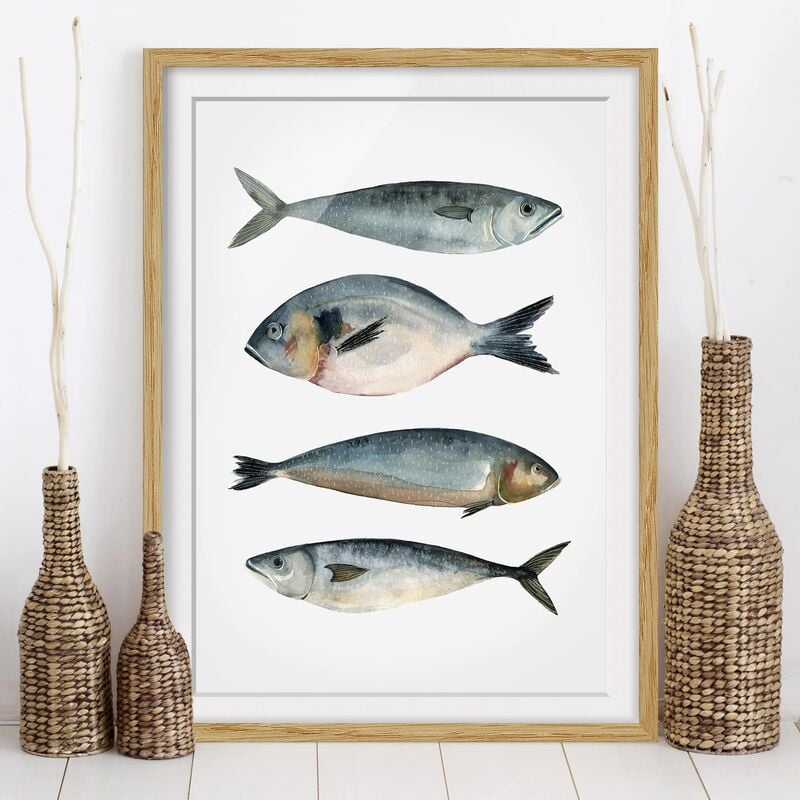 Póster enmarcado - Quattro Pesci In Acquerello Ii Dimensión LxA: 55cm x 40cm, Marco: Roble
Póster enmarcado - Quattro Pesci In Acquerello Ii Dimensión LxA: 55cm x 40cm, Marco: Roble