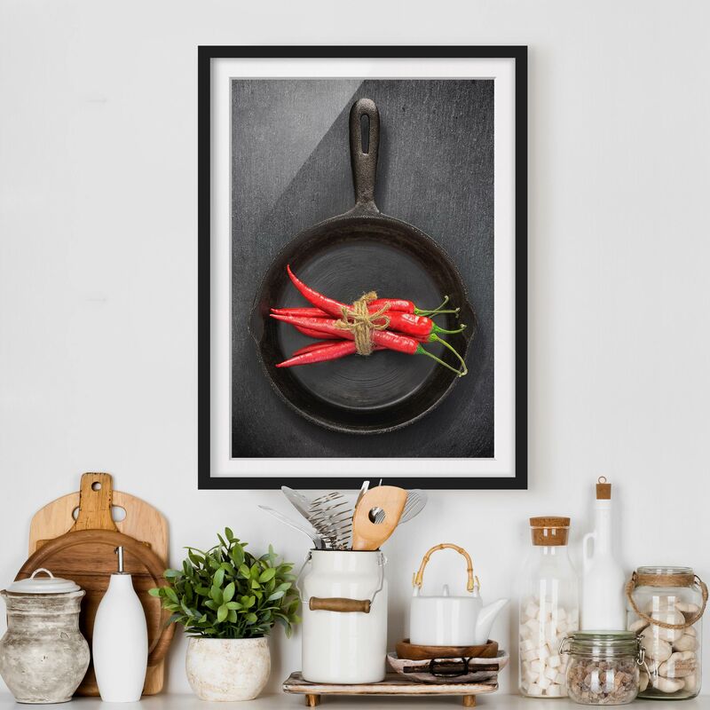 Póster enmarcado - Red Chili Fasci in padella su Slate Dimensión LxA: 70cm x 50cm, Marco: Negro
Póster enmarcado - Red Chili Fasci in padella su Slate Dimensión LxA: 70cm x 50cm, Marco: Negro