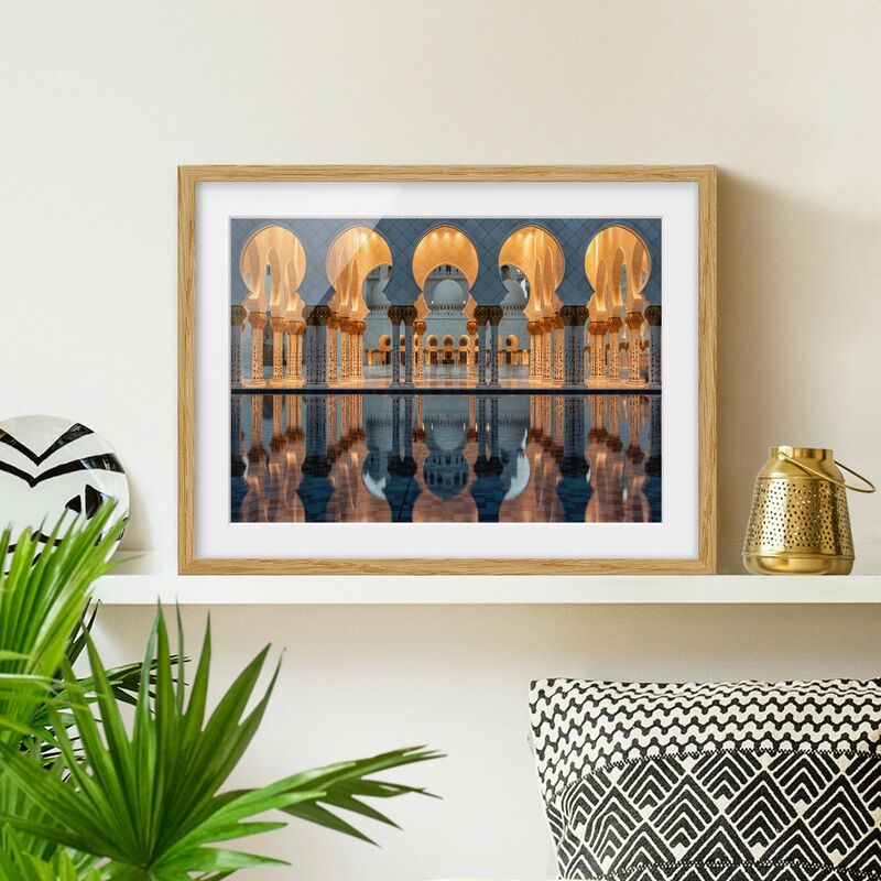 Póster enmarcado - Reflections In The Mosque Dimensión LxA: 30cm x 40cm, Marco: Roble
Póster enmarcado - Reflections In The Mosque Dimensión LxA: 30cm x 40cm, Marco: Roble