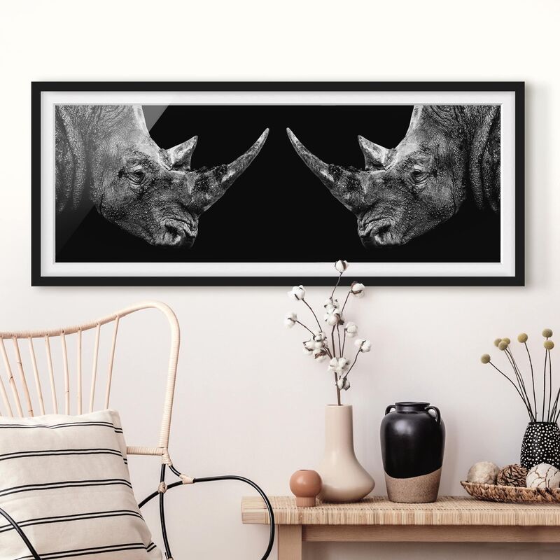 Bilderwelten - Póster enmarcado - Rhino Duello Dimensión LxA: 40cm x 100cm, Marco: Negro
Bilderwelten - Póster enmarcado - Rhino Duello Dimensión LxA: 40cm x 100cm, Marco: Negro