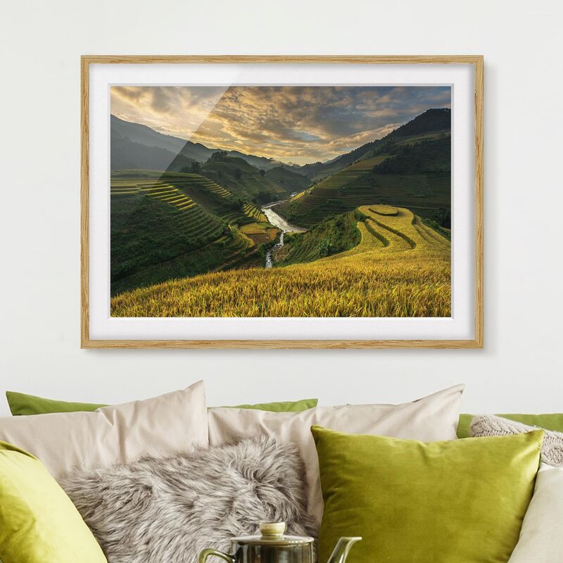 Póster enmarcado - Rice Plantations In Vietnam Dimensión LxA: 40cm x 55cm, Marco: Roble
Póster enmarcado - Rice Plantations In Vietnam Dimensión LxA: 40cm x 55cm, Marco: Roble