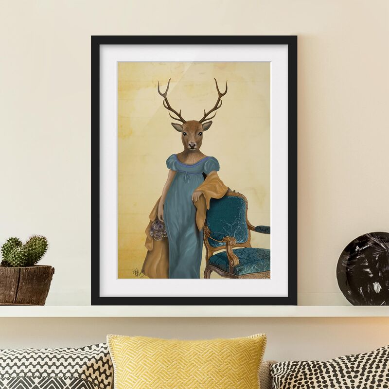 Póster enmarcado - Ritratto Degli Animali - Cervi Lady Dimensión LxA: 55cm x 40cm, Marco: Negro
Póster enmarcado - Ritratto Degli Animali - Cervi Lady Dimensión LxA: 55cm x 40cm, Marco: Negro