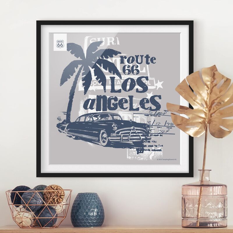 Póster enmarcado - Route 66 - auto storiche con Palm Dimensión LxA: 20cm x 20cm, Marco: Negro
Póster enmarcado - Route 66 - auto storiche con Palm Dimensión LxA: 20cm x 20cm, Marco: Negro