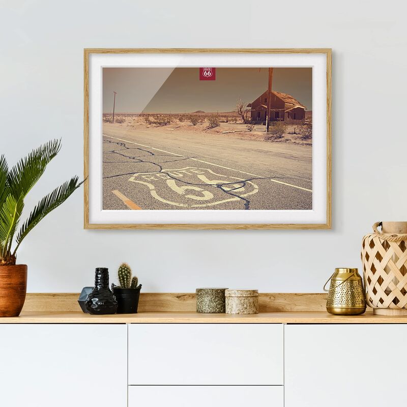Póster enmarcado - Route 66 - Camera abbandonata Dimensión LxA: 50cm x 70cm, Marco: Roble
Póster enmarcado - Route 66 - Camera abbandonata Dimensión LxA: 50cm x 70cm, Marco: Roble
