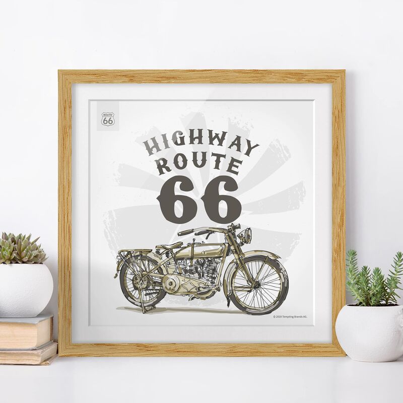 Póster enmarcado - Route 66 - Moto Highway Strada Dimensión LxA: 30cm x 30cm, Marco: Roble
Póster enmarcado - Route 66 - Moto Highway Strada Dimensión LxA: 30cm x 30cm, Marco: Roble